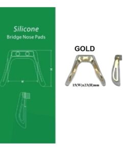 Bridge Conjoined Silicone Nose Pads screw-in GOLD Metal Core