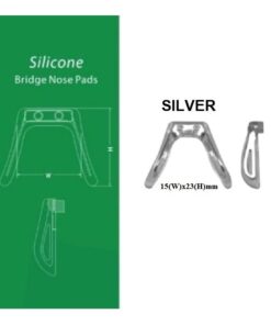 Bridge Conjoined Silicone Nose Pads screw-in silver Metal Core